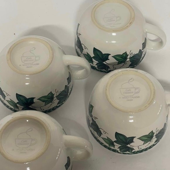 Set of coffee/tea cups Ivy Leaf Japan Cafe Classico Nancy Calhoun Vista Verde - Picture 4 of 5